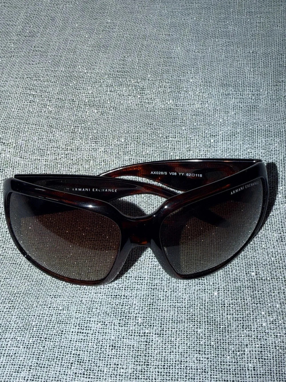 A|X Armani Exchange AX028/S Tortoiseshell Butterfly Sunglasses Vtg + Case